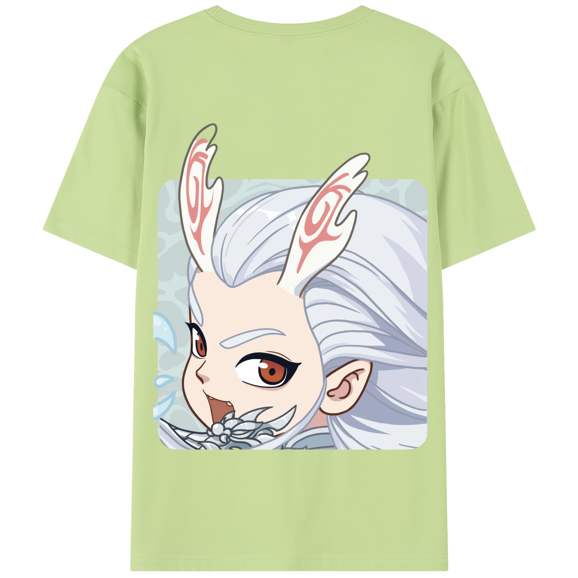（画像用） Ne Zha 2 ナタ 魔童の大暴れ 綿100％半袖Tシャツ（背面プリント）